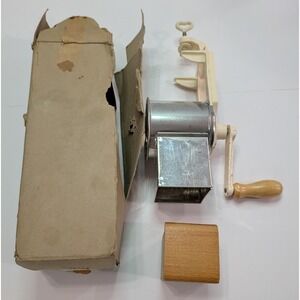 A.S. 805 Rotary Cheese Grater Kitchen Tool OS Cream Good Vintage Manual Clamp